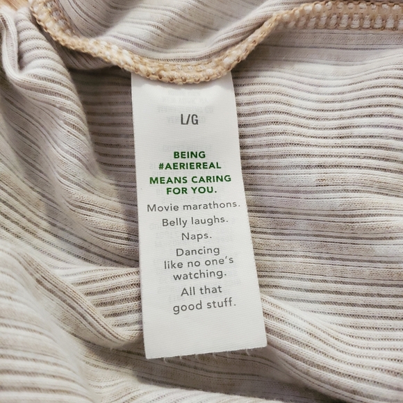 Aerie High Waisted Diamond Print Stretch Ribbed Kick Flare Pant Size L - Picture 4 of 5